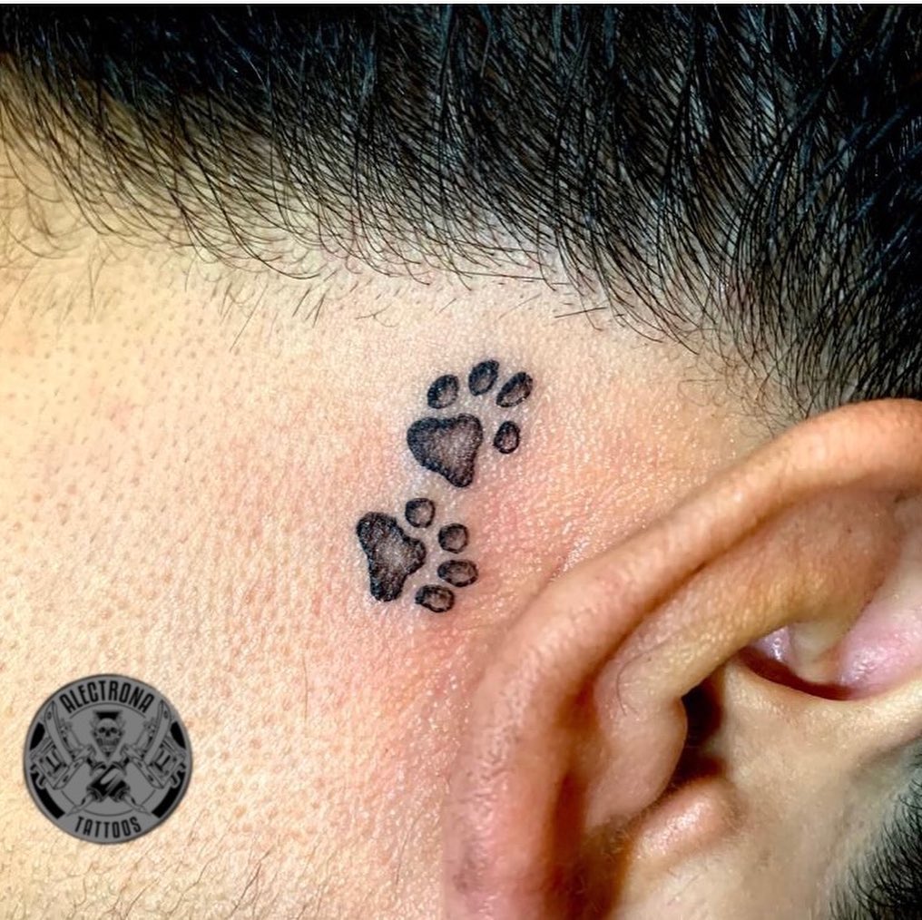 dog paw print tattoo