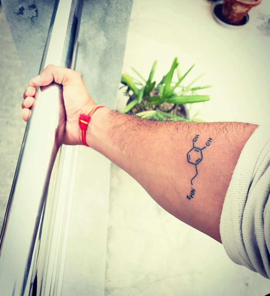 dopamine molecule tattoo