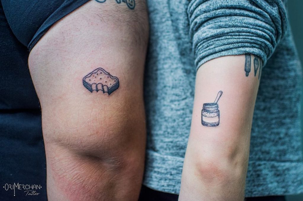 matching peanut butter to my jelly tattoo