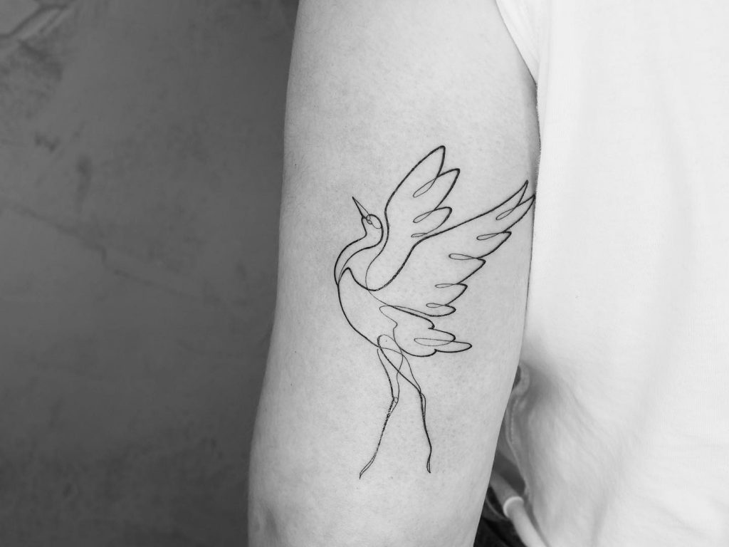 detailed bird tattoo