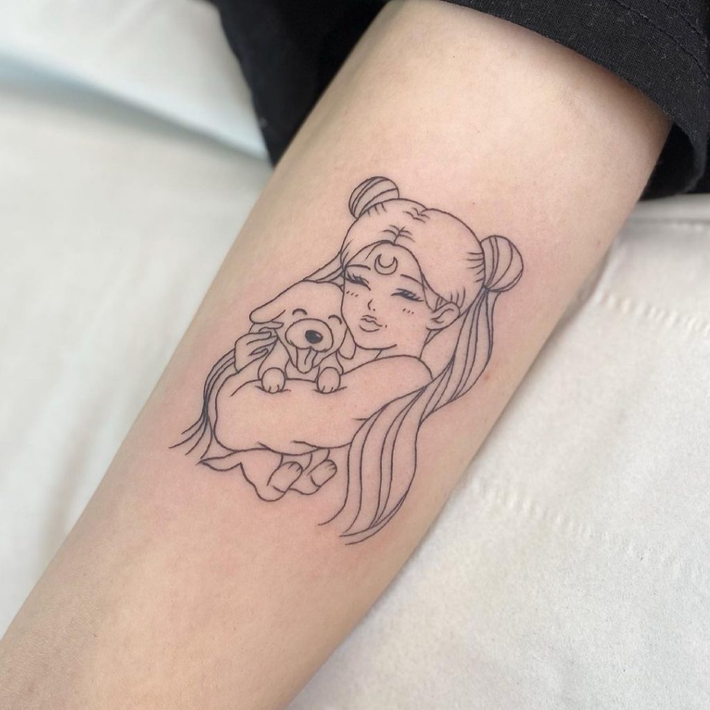 Sailor Moon small anime tattoos