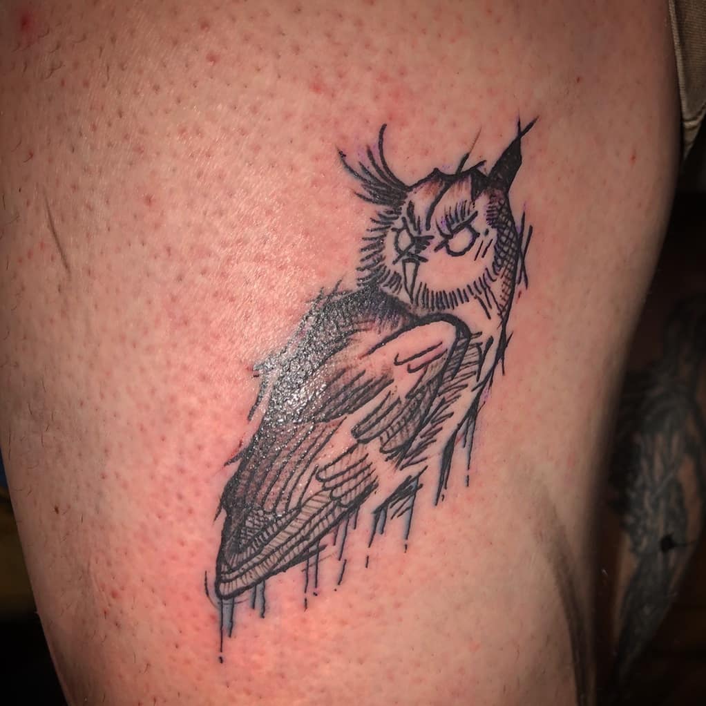 owl bird tattoo