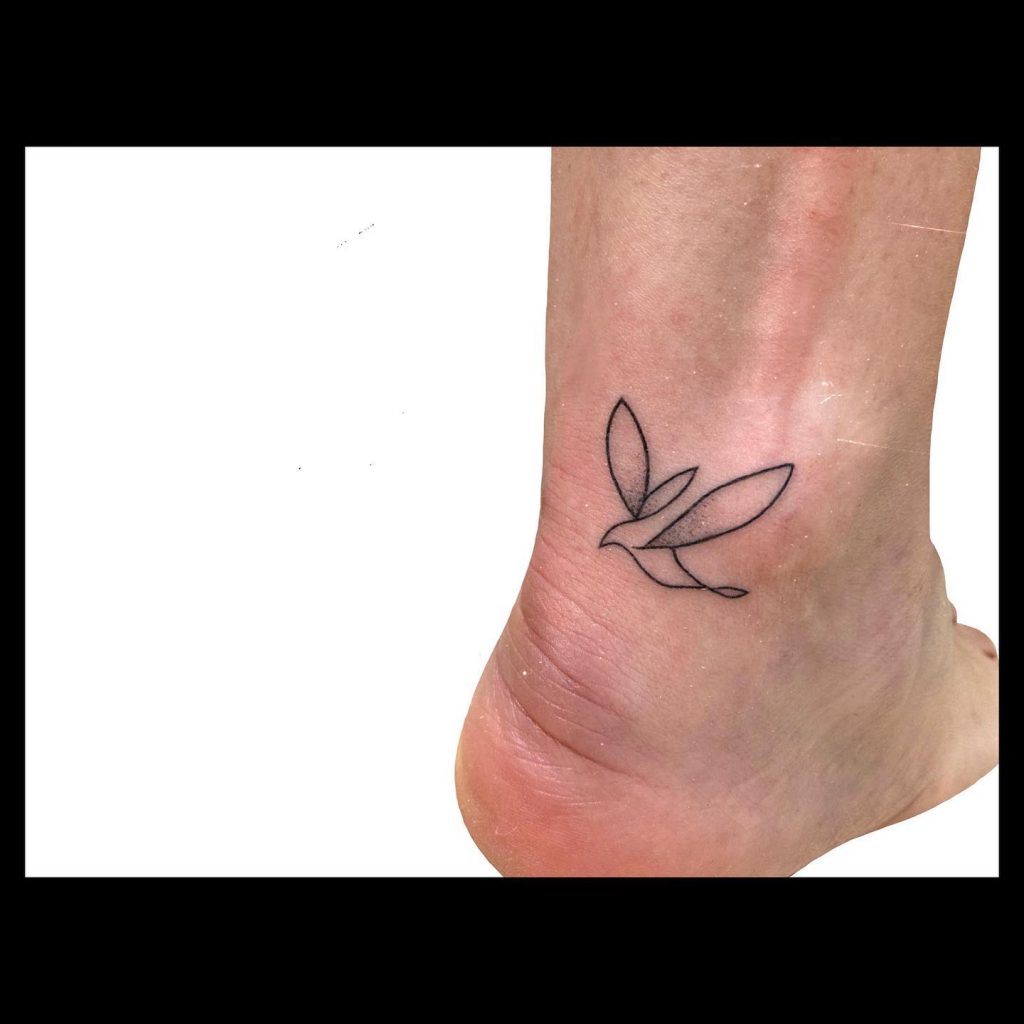 minimal bird tattoo