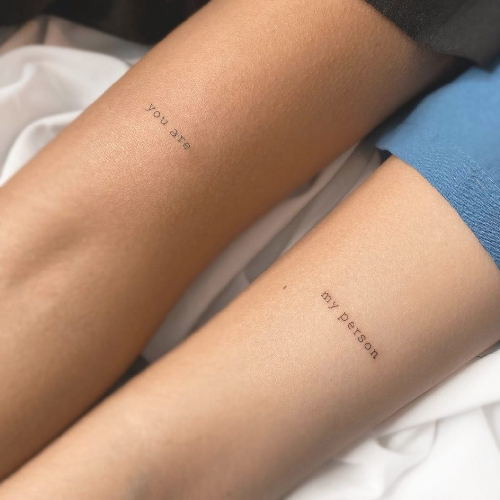 small matching tattoos for couples