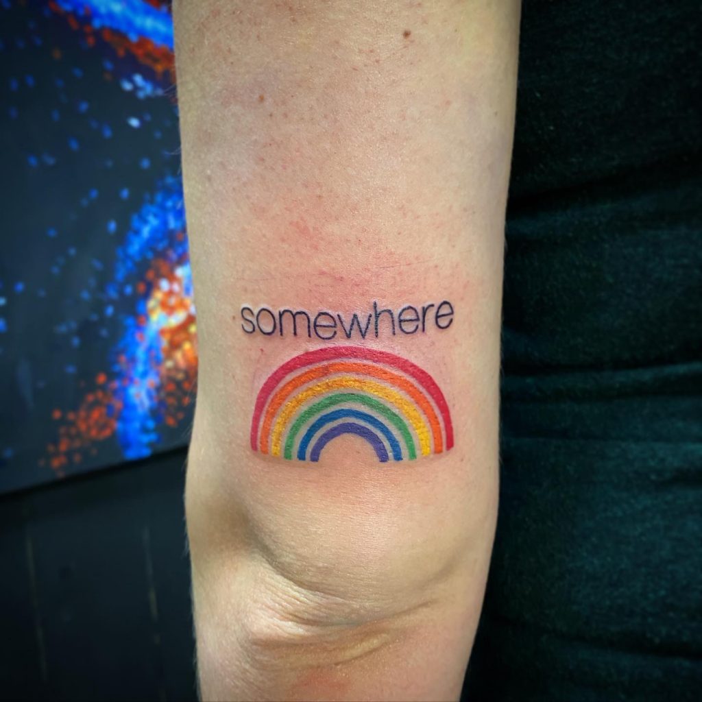 awesome rainbow tattoo