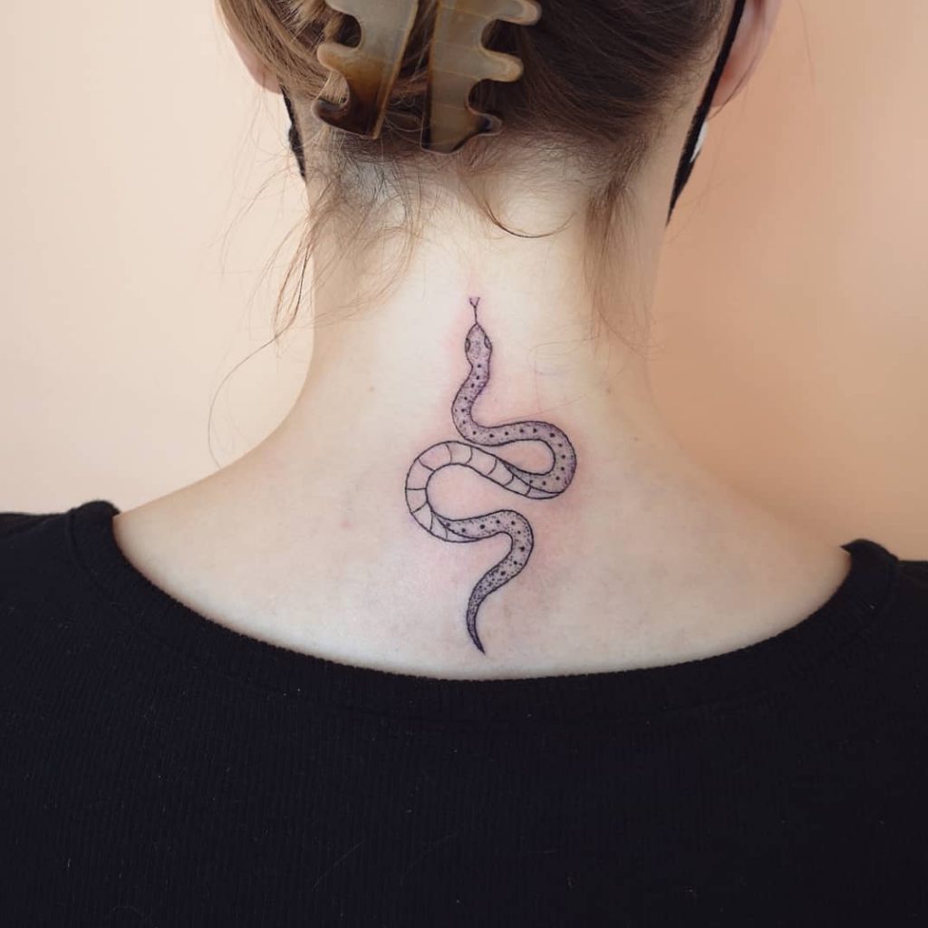 serpent on the back of the head