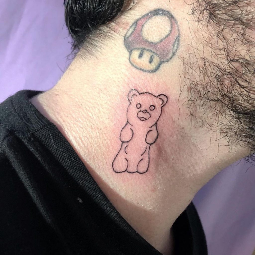 Super Mario mushroom tattoo