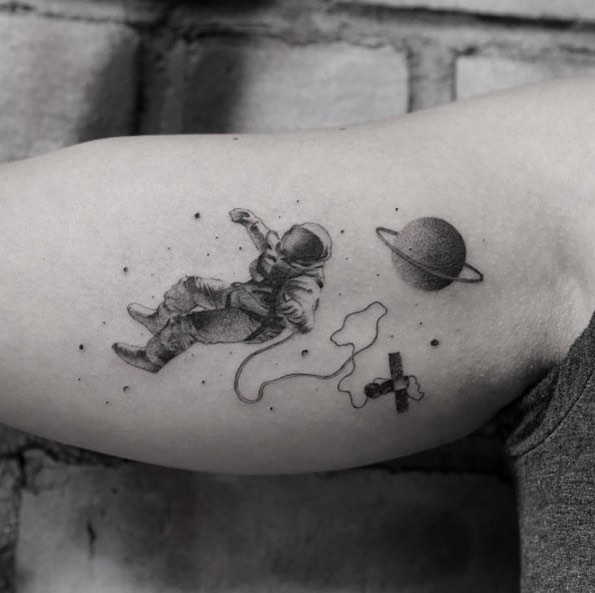 An astronaut tattoo