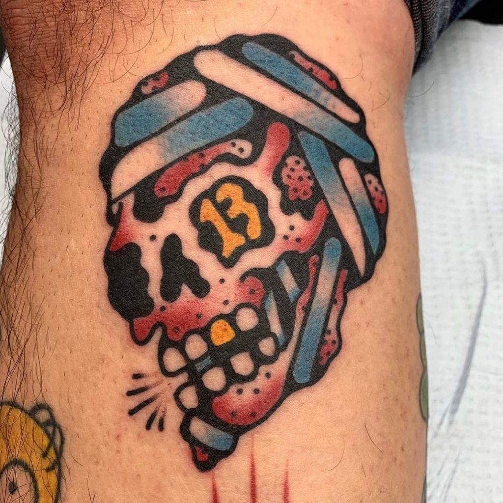 Friday the 13th skull tattoo idea