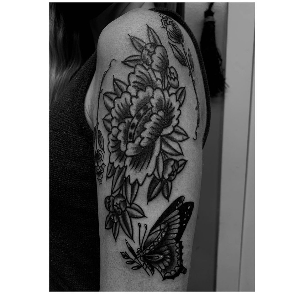 Butterfly patchwork tattoos