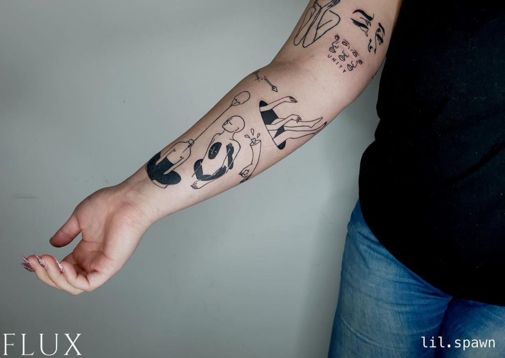 Collage of tattoos