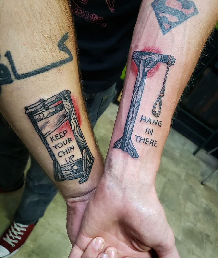 Motivational quotes as small friendship tattoos.