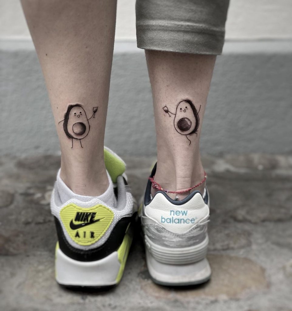 Avocados as small friendship tattoos.