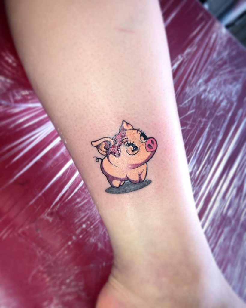 Miss piggy new school tattoo style