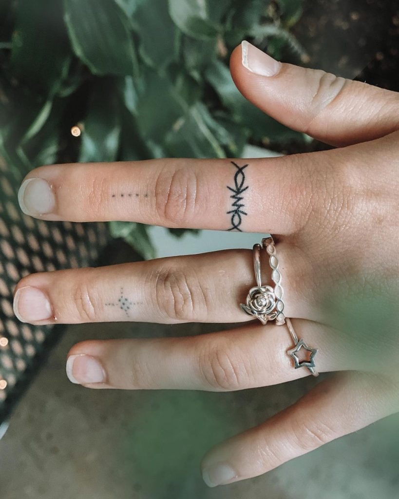 Ring small finger tattoos