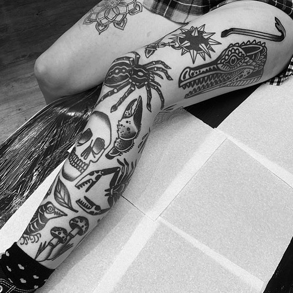 Monochrome tattoos