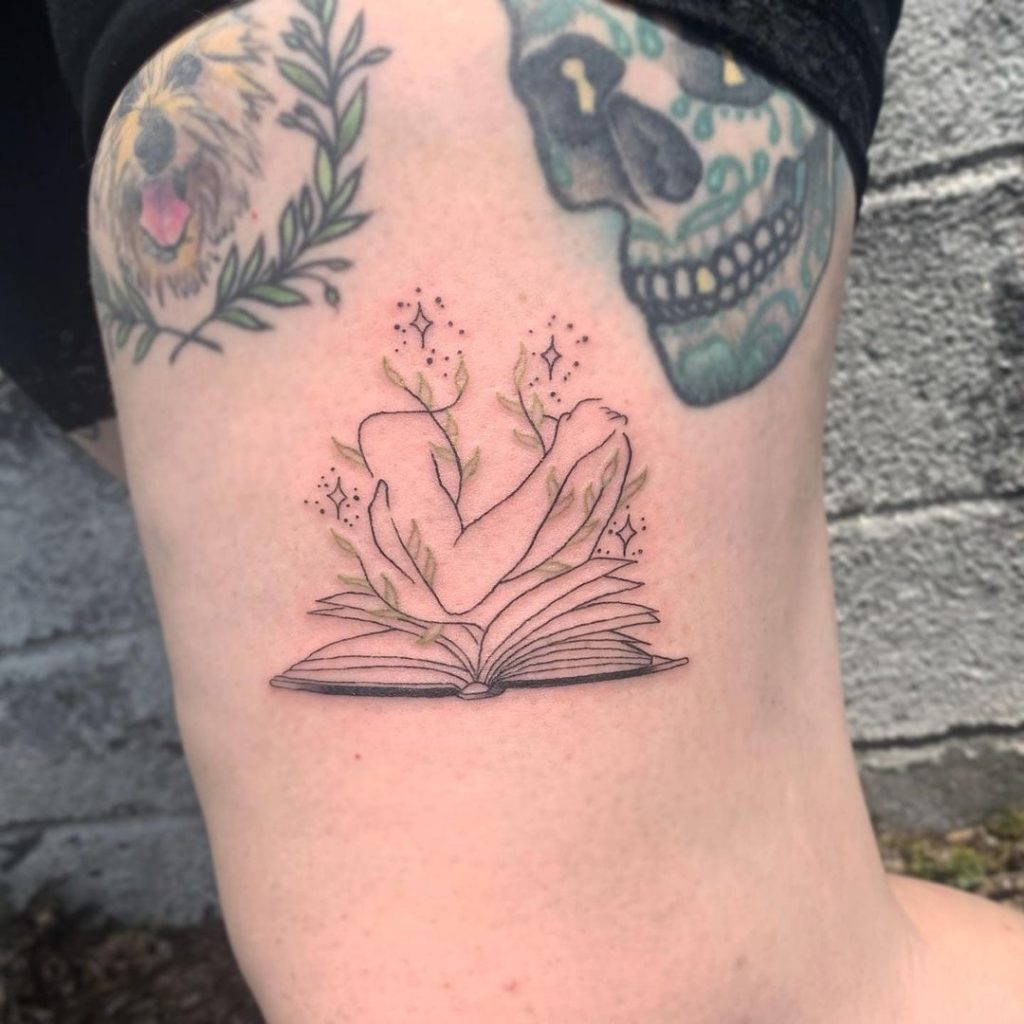 Book tattoos with fairies