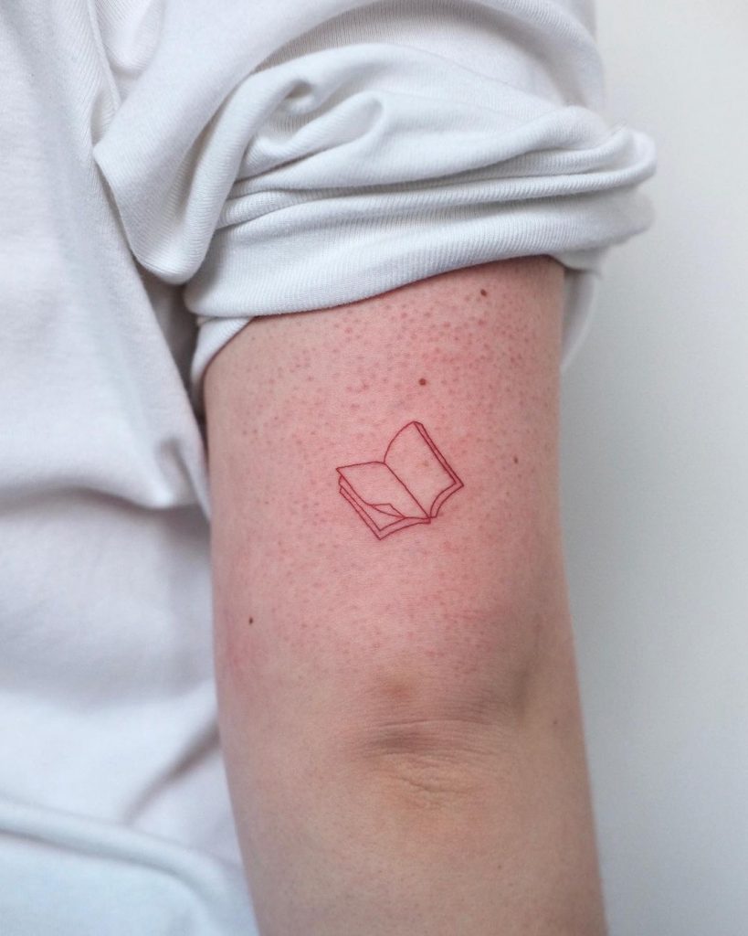 Minimalist book tattoos