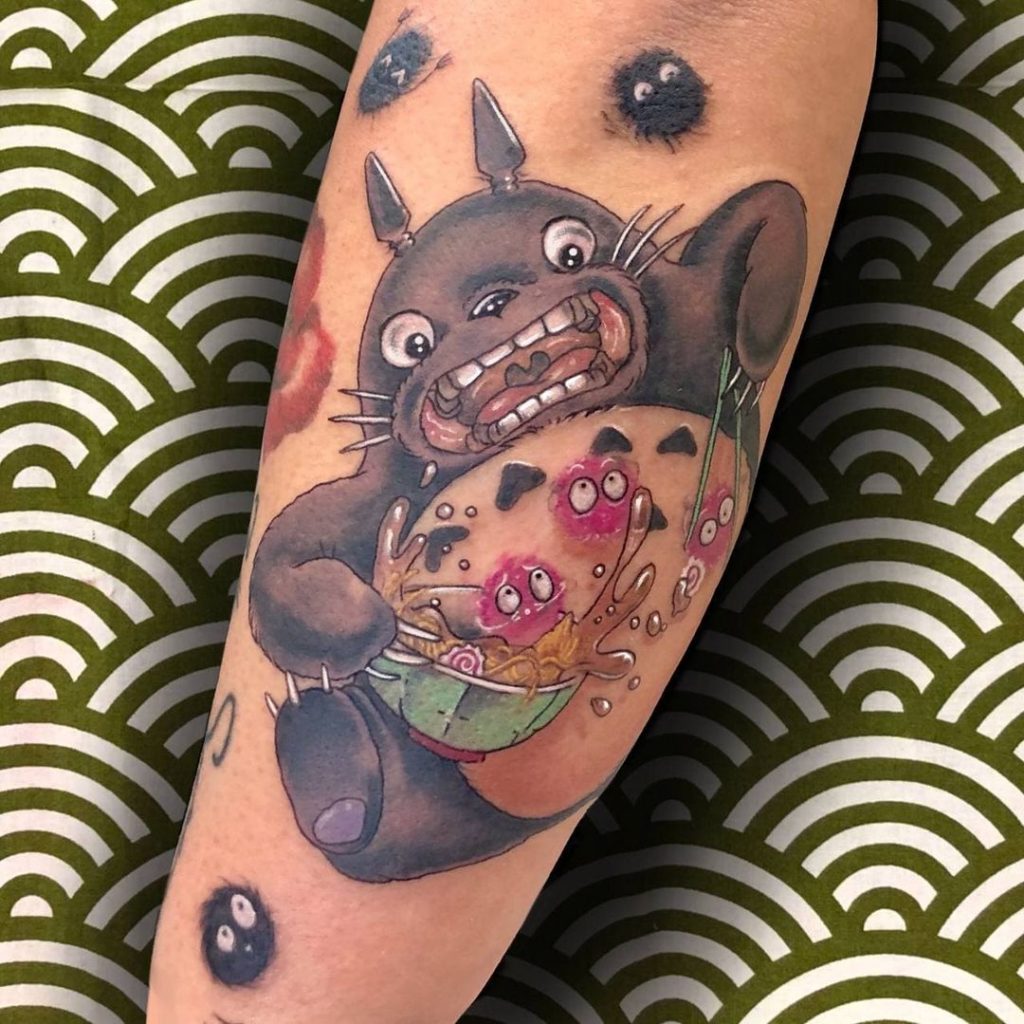 Totoro small anime tattoos