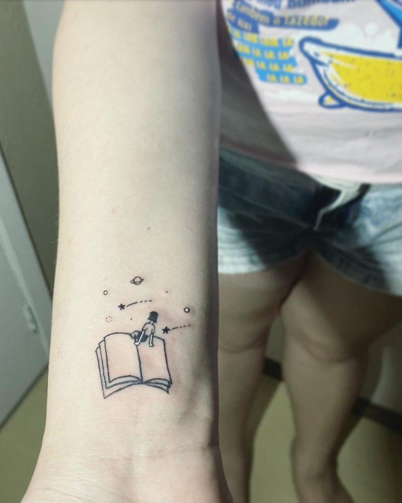 Simple book tattoos